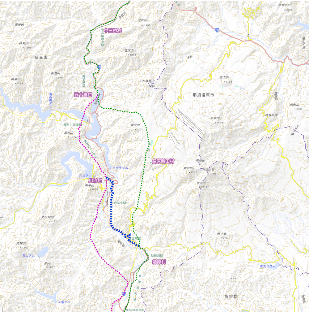 小佐越新道・栃久保新道・会津西街道