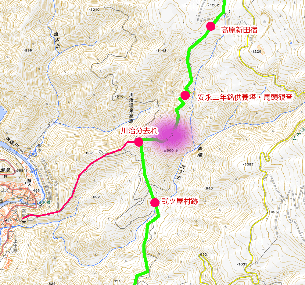 弐ツ屋の一里塚(推定)