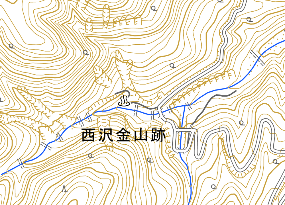 西澤金山の温泉