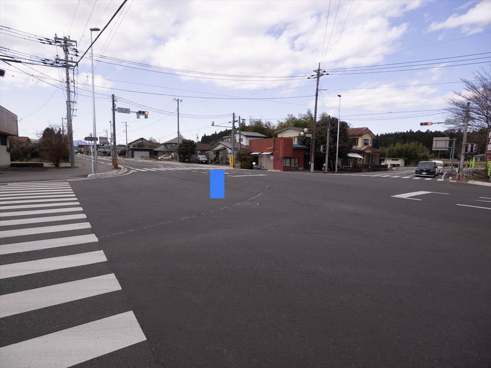 大沢村道路元標が置かれていた場所