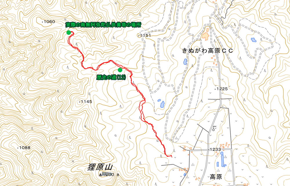 南無阿弥陀仏供養塔の場所