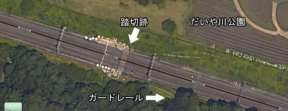 東武野口駅の踏切跡？